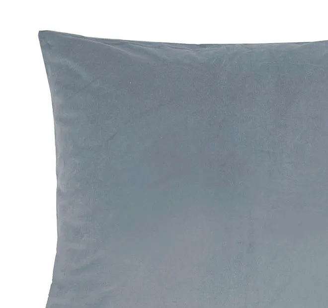 Velvet European Pillowcase Steel Blue