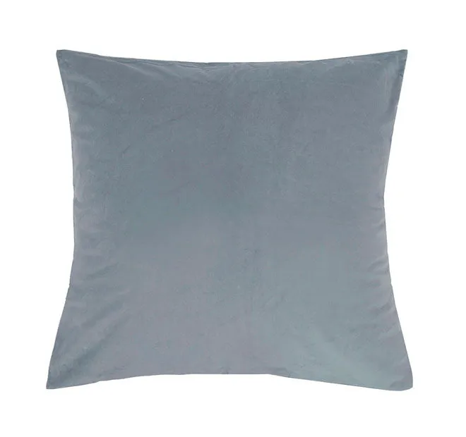 Velvet European Pillowcase Steel Blue