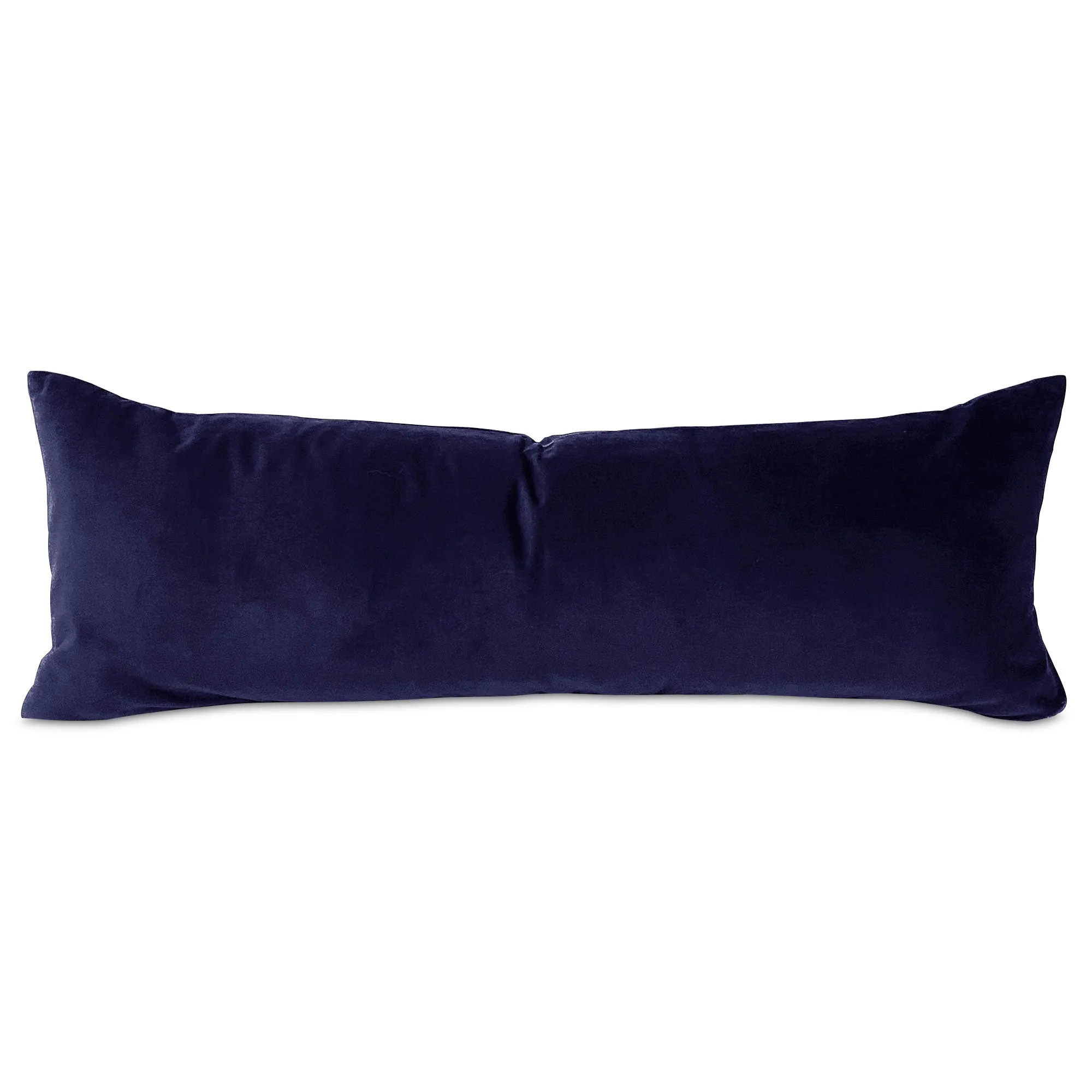 Velvet Extra Long Lumbar Pillow Cover 13x36 in Midnight Blue