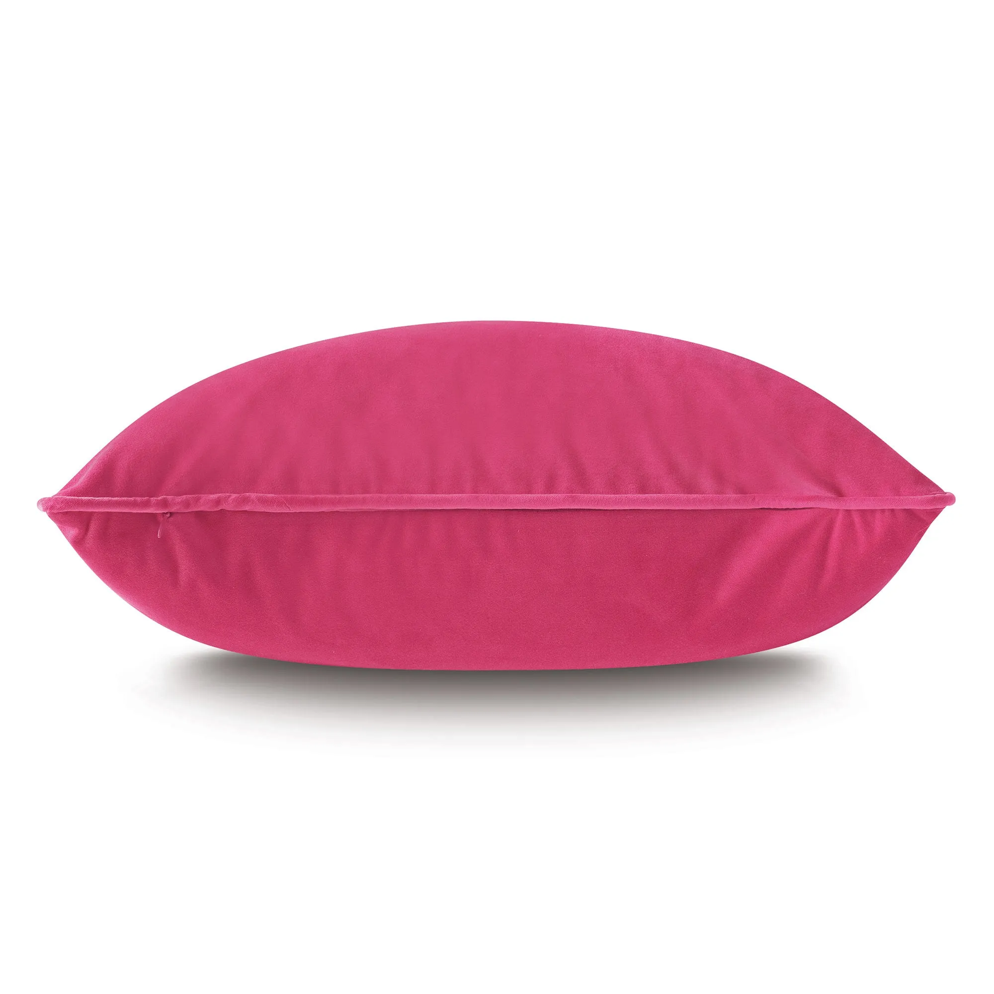 Vesper Velvet Throw Pillow Cover 20x20 in Lipstick