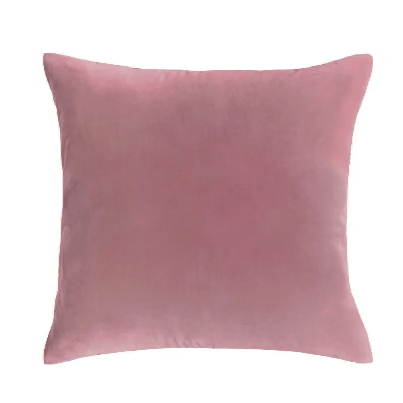 Vintage Design Cotton Velvet Smokey Rose European Pillowcase