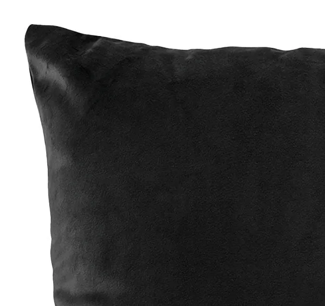 Vivid Coordinates Velvet European Pillowcase Black