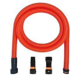 VPC Dust Collection Hose for Home and Shop Vacuums with Multi-Brand Power Tool Adapter Set Fittings | Orange