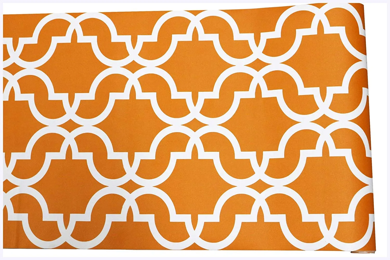 Wallpaper Orange/White Trellis 17.7in x 9.8ft