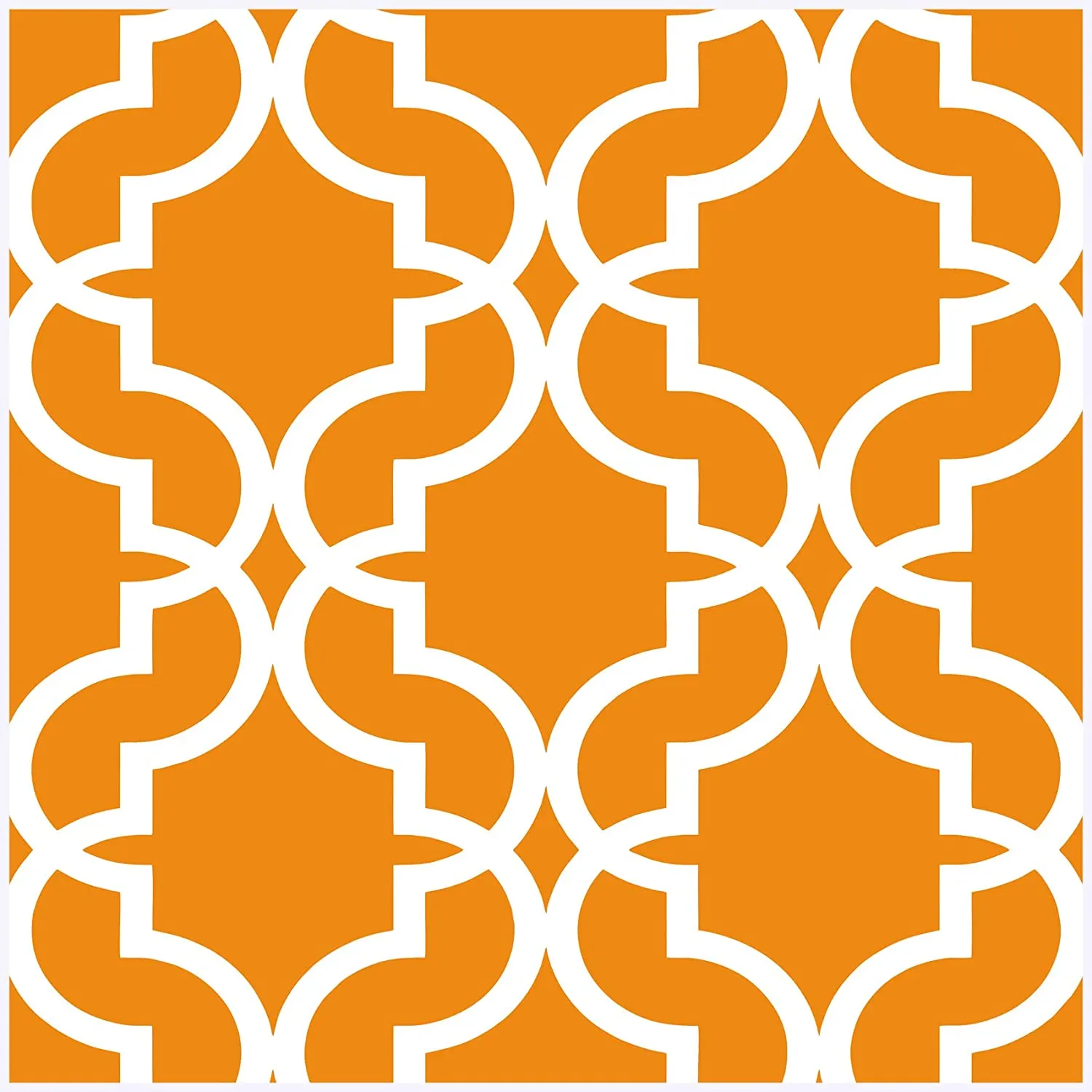 Wallpaper Orange/White Trellis 17.7in x 9.8ft