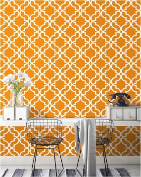 Wallpaper Orange/White Trellis 17.7in x 9.8ft