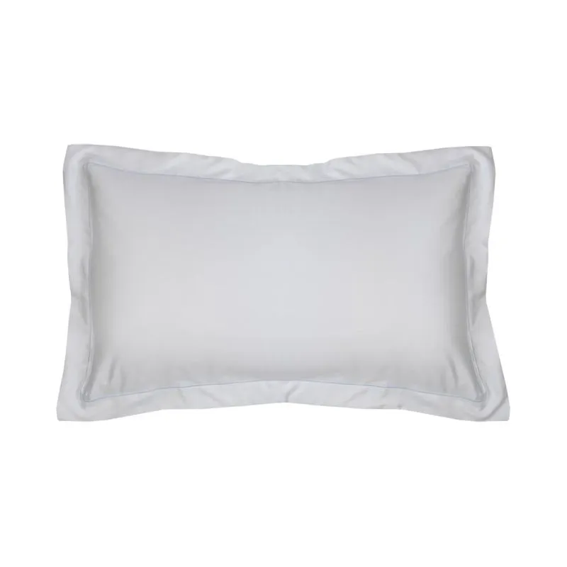 Whisper Soft 500 Thread Count Sateen Egyptian Cotton Oxford Pillowcase - Silver