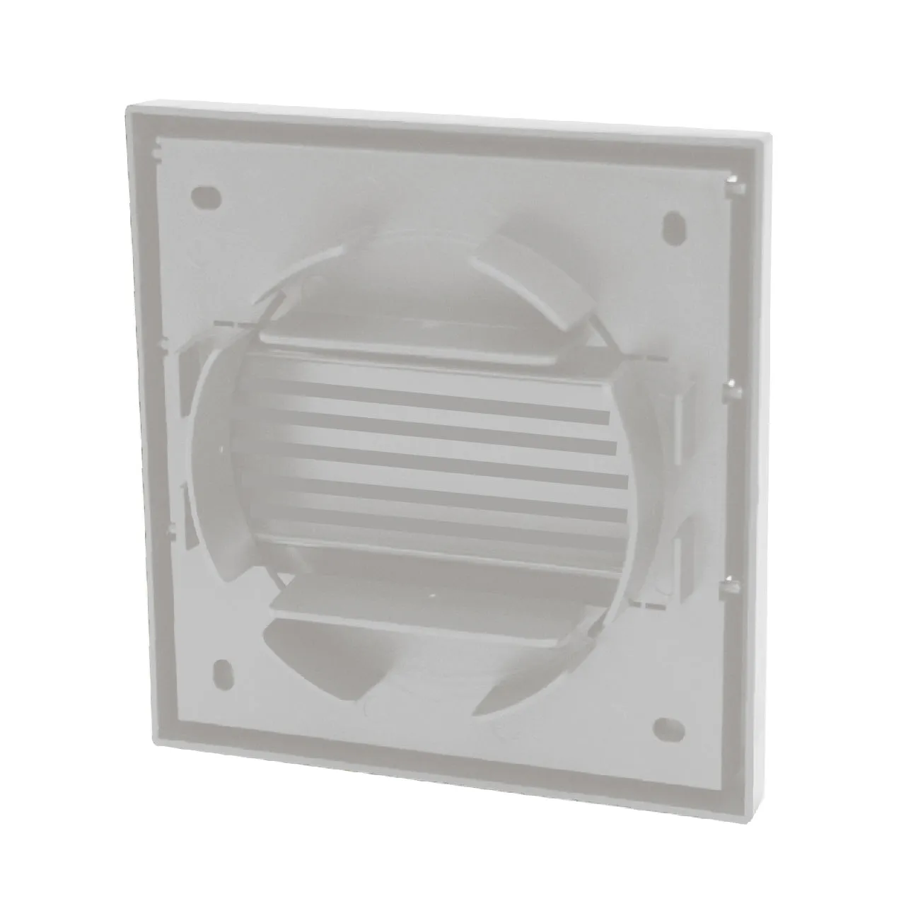 White Louvre Extractor Air Vent & Back Draught Shutter 4 Inch