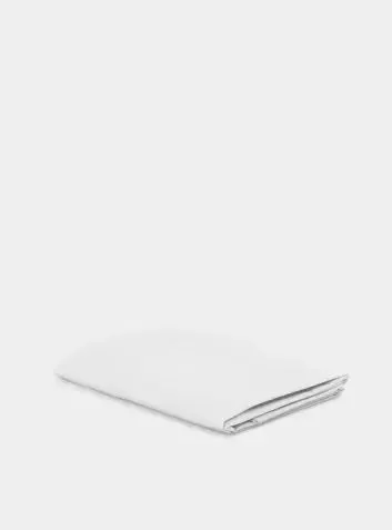 White Tencel Cotton Fitted Sheet