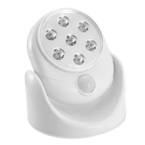 Wireless LED Spotlight - 90° Motion Sensor Night Lamp - 360° Rotation - Battery Operated - 23ft Sensing Range - Ideal for Closets & Bathrooms