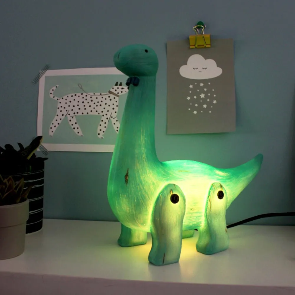 Wood Effect Cute Diplodocus Light